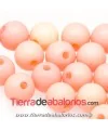 Bola Acrilica 8mm Agujero 1,8mm Rosa Palo