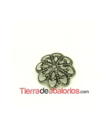 Casquilla Filigrana 11mm, Plata Vieja Casquilla Filigrana 11mm, Plata Vieja