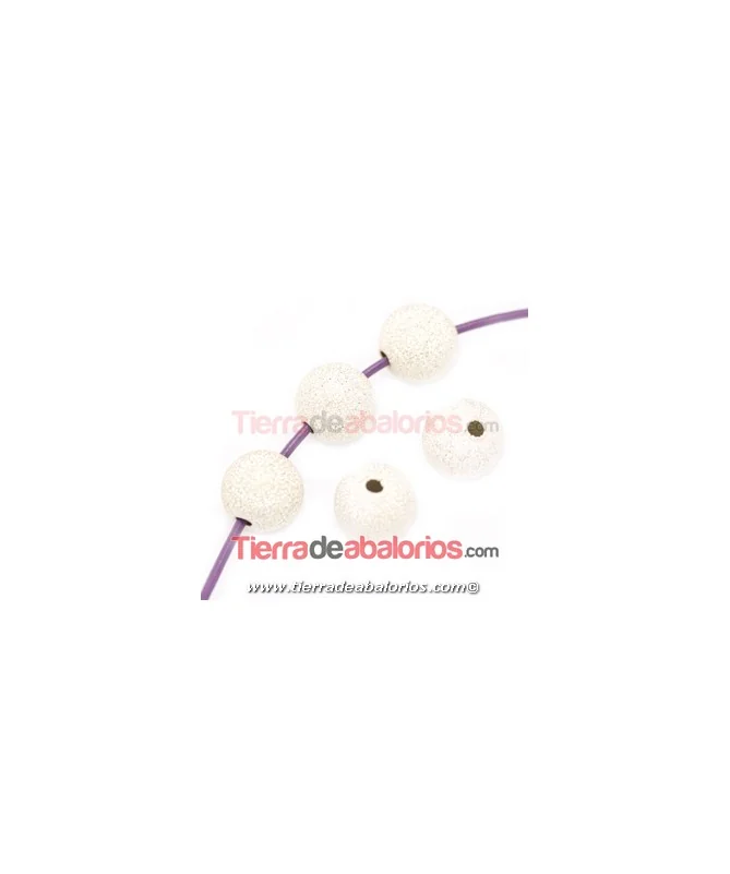 Bola Brillo 8mm Agujero 1,5mm, Plateada