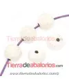 Bola Brillo 8mm Agujero 1,5mm, Plateada