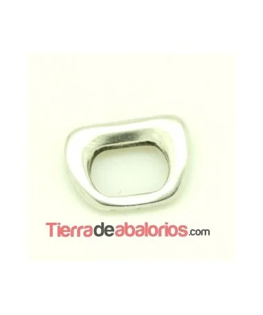 Anilla para Regaliz 16x12mm Agujero 10x6mm, Plateada Anilla para Regaliz 16x12mm Agujero 10x6mm, Plateada
