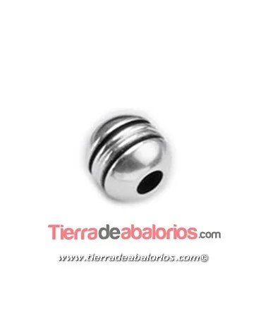 Cierre Bola con Imán de 12mm Agujero 5mm, Plateado Cierre Bola con Imán de 12mm Agujero 5mm, Plateado