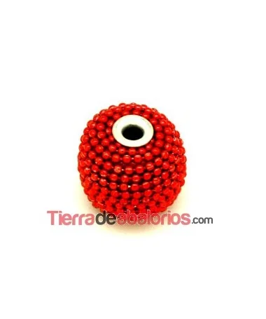 Bola de Bolitas Metálicas 20mm Agujero 3.5mm Rojas