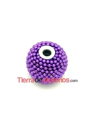 Bola de Bolitas Metálicas 20mm Agujero 3.5mm Morada