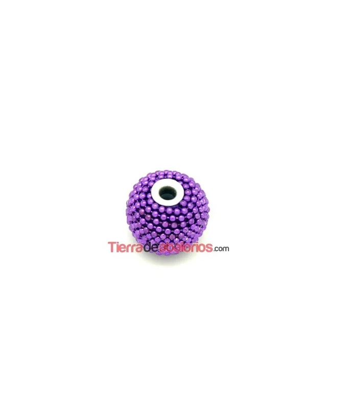Bola de Bolitas Metálicas 20mm Agujero 3.5mm Morada