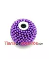 Bola de Bolitas Metálicas 20mm Agujero 3.5mm Morada