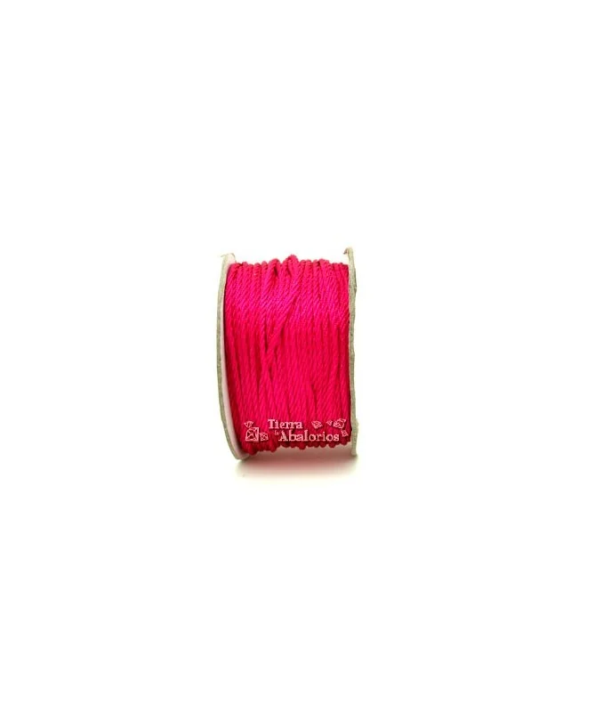 Hilo Poliester Trenzado 2,5mm, Fucsia