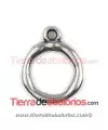 Aro con Anilla para Cierre o Colgante 22mm, Plateado
