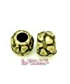 Bola Tubo Corazones 10x7mm Agujero 4mm Oro Viejo