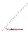 Cadena Eslabón Oval 8x6mm Plateada