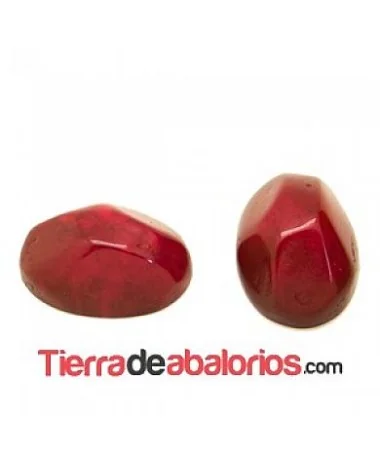 Cabujón Resina Oval Irregular 18x13mm, Vino Cabujón Resina Oval Irregular 18x13mm, Vino