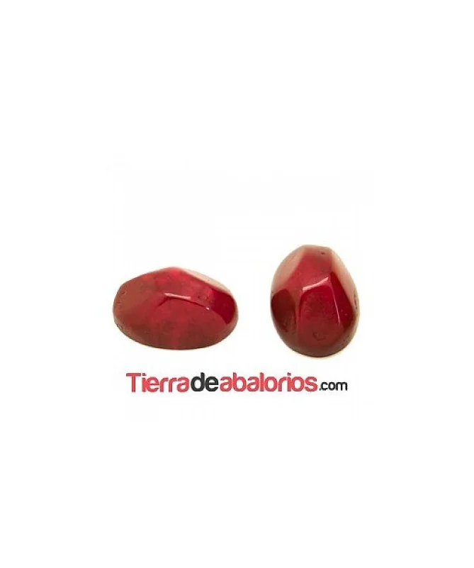 Cabujón Resina Oval Irregular 18x13mm, Vino