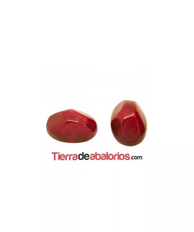 Cabujón Resina Oval Irregular 18x13mm, Vino