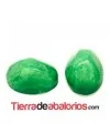 Cabujón Resina Oval Irregular 18x13mm, Verde