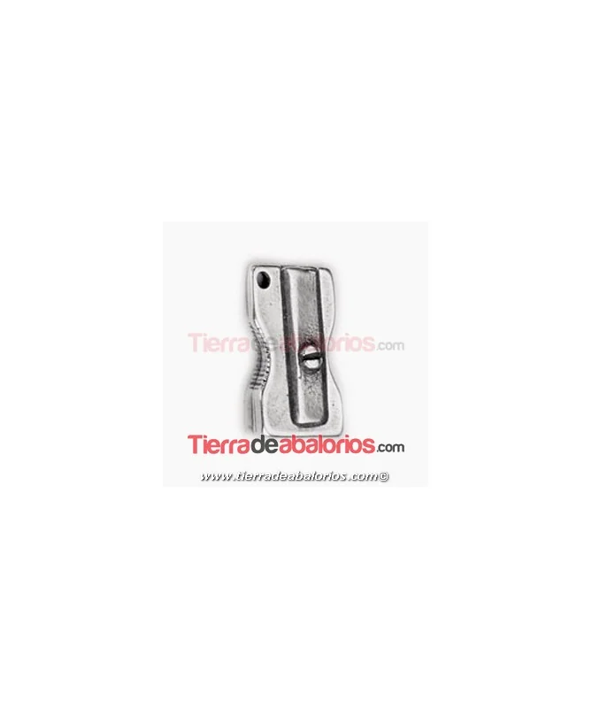 Colgante Sacapuntas 20x12mm, Plateado