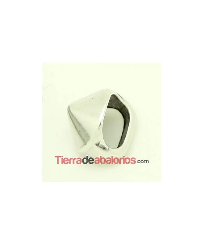Entrepieza Regaliz Spike 14mm Agujero 10x7mm, Plateada Entrepieza Regaliz Spike 14mm Agujero 10x7mm, Plateada