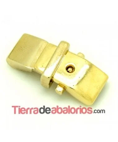 Cierre Hebilla 32x12mm Agujero 8x2mm Dorado