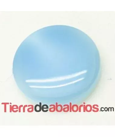 Cabujón Resina Redondo 13mm Celeste