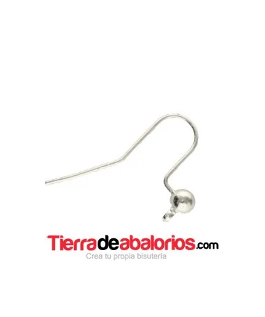 Pendiente Hippy con Bola y Anilla, Plateado Pendiente Hippy con Bola y Anilla, Plateado
