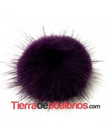Pompon de Visón 40mm Amatista