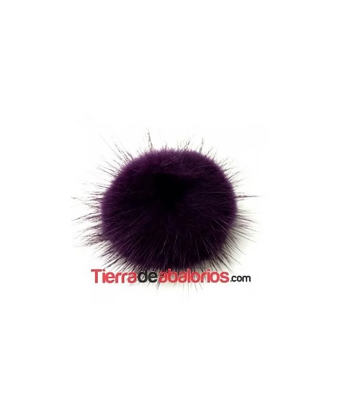 Pompon de Visón 40mm Amatista
