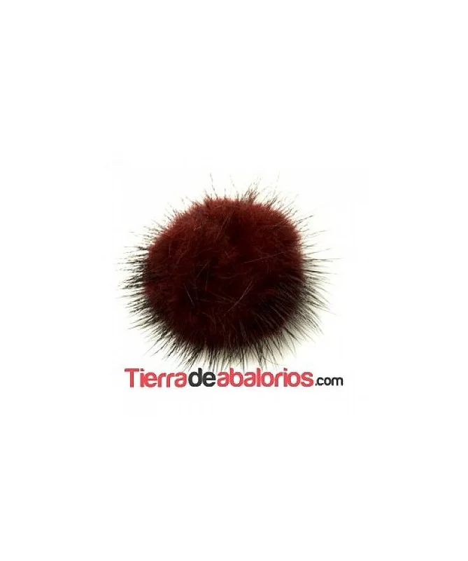 Pompon de Visón 40mm Burdeos