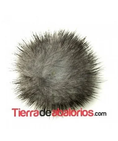 Pompon de Visón 40mm Gris