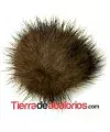 Pompon de Visón 40mm Marrón