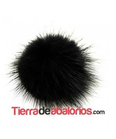 Pompon de Visón 40mm Negro