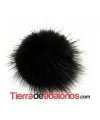 Pompon de Visón 40mm Negro