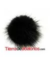 Pompon de Visón 40mm Negro
