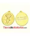 Medalla Niño Mi Primera Comunión 24x18mm, Dorada