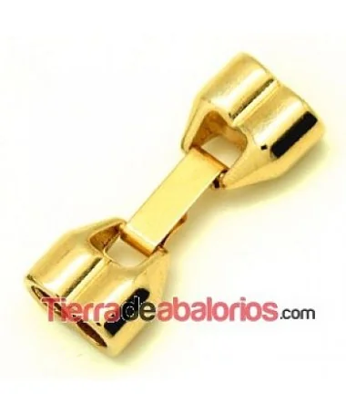 Cierre con Trabilla 2 Agujeros de 5mm, Dorado Cierre con Trabilla 2 Agujeros de 5mm, Dorado