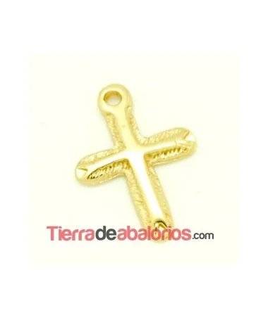 Cruz Colgante de 22x16mm, Dorada