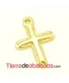 Cruz Colgante de 22x16mm, Dorada