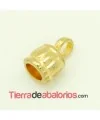 Terminal 15x10mm Agujero 6mm, Dorado Matizado