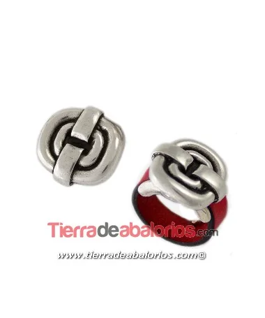 Base de Anillo Eslabones 23x23mm, Plateado Base de Anillo Eslabones 23x23mm, Plateado