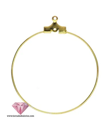 Colgante para Pendiente Aro 35mm, Dorado