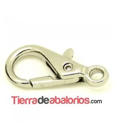 Mosquetón Zamak 28x13mm, Plateado