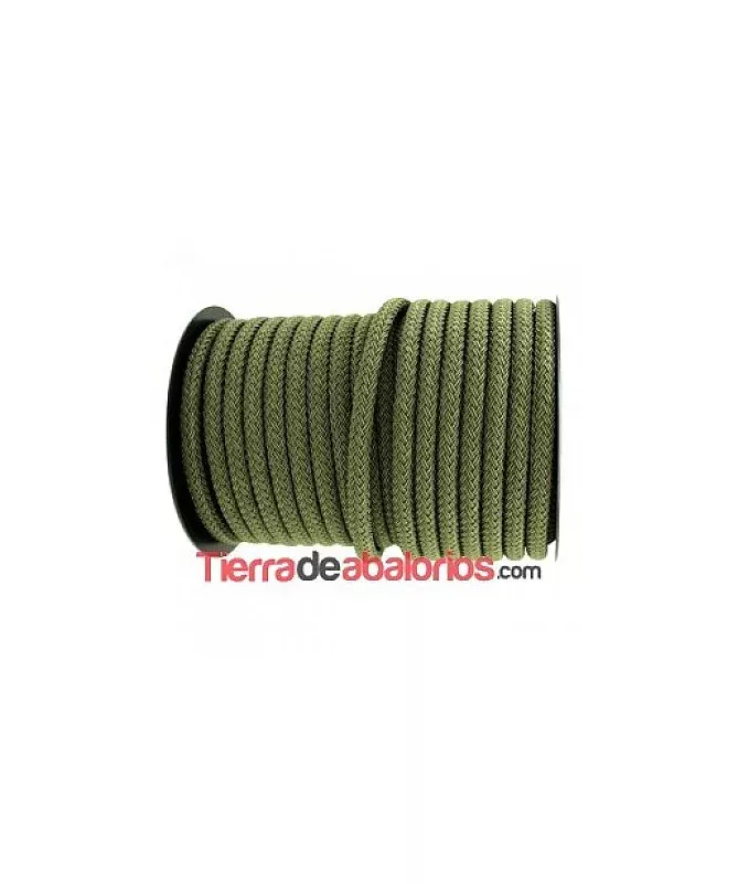 Cordón Trenzado de Rayón 9mm Verde Cazador