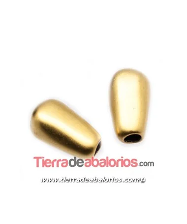 Terminal Gota 14x7mm Agujero 3mm, Dorado Matizado Terminal Gota 14x7mm Agujero 3mm, Dorado Matizado