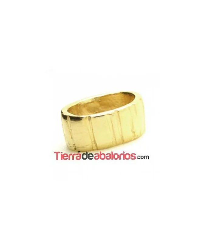 Tubo Rayado para Regaliz 14x5mm Agujero 10x7mm, Dorado