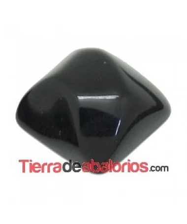 Cabujón Resina Irregular 25x24mm Negro