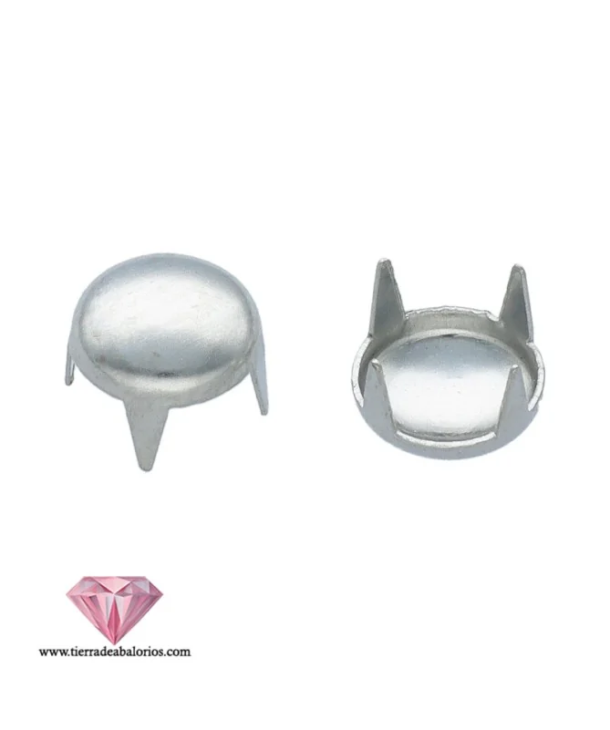 Tacha Circulo 12mm Plateada