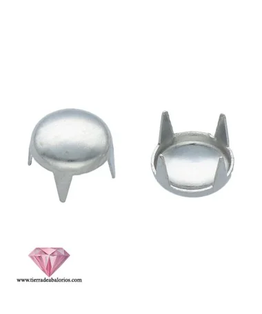 Tacha Circulo 6mm Plateada