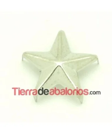 Tacha Estrella 15mm Plateada