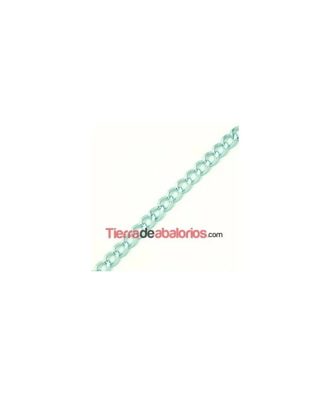Cadena de Aluminio 9x7mm, Celeste