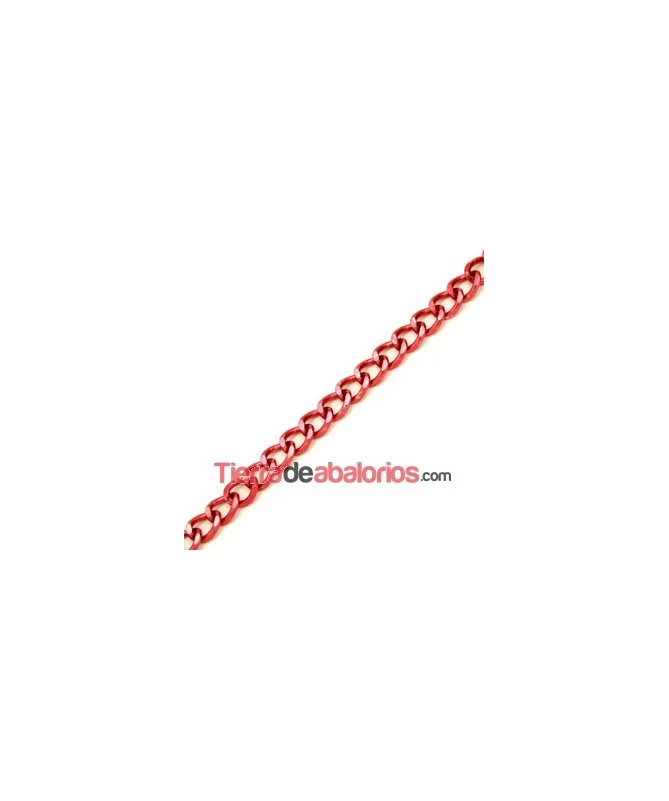 Cadena de Aluminio 9x7mm, Fucsia