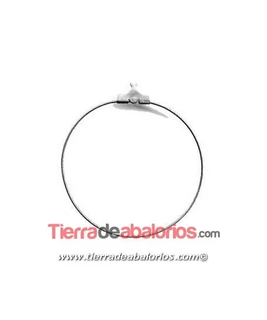 Colgante para Pendiente Aro 35mm, Plateado