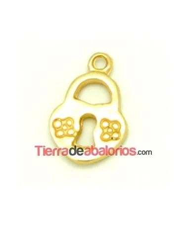 Colgante Candado 16x10mm, Dorado
